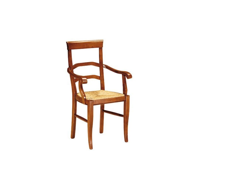 Dřevěná jídelní židle s područkami