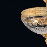 Zlatý lustr s broušeným sklem